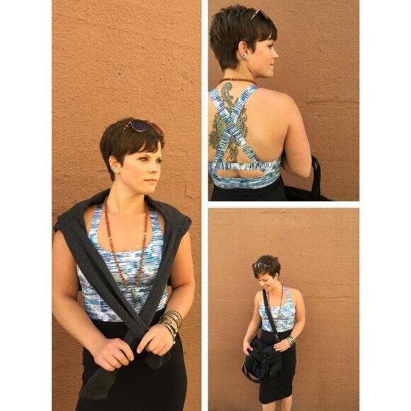 LULULEMON Pure Practice Bra Blurry Belle Multi 8 - Picture 8 of 12